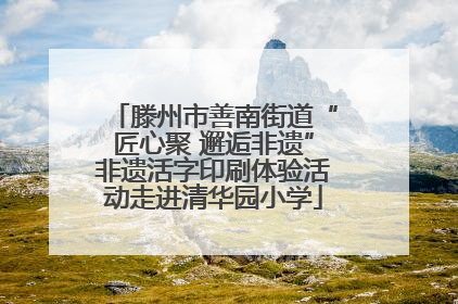 滕州市善南街道“匠心聚 邂逅非遗”非遗活字印刷体验活动走进清华园小学