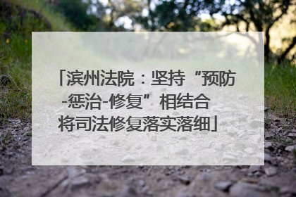 滨州法院：坚持“预防-惩治-修复”相结合 将司法修复落实落细