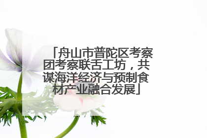 舟山市普陀区考察团考察联舌工坊，共谋海洋经济与预制食材产业融合发展
