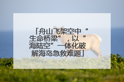 舟山飞架空中“生命桥梁”，以“海陆空”一体化破解海岛急救难题