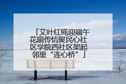 艾叶红绳迎端午花扇传情聚民心社区学院西社区架起邻里“连心桥”