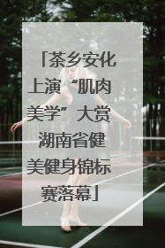 茶乡安化上演“肌肉美学”大赏 湖南省健美健身锦标赛落幕