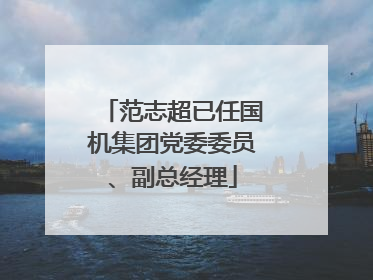范志超已任国机集团党委委员、副总经理