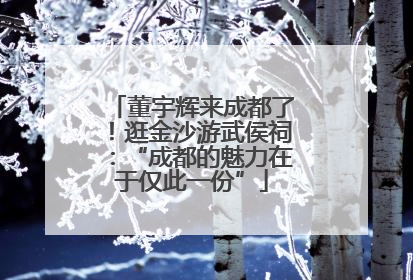 董宇辉来成都了！逛金沙游武侯祠：“成都的魅力在于仅此一份”