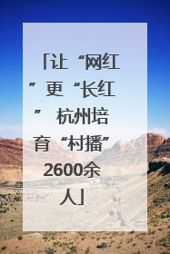 让“网红”更“长红” 杭州培育“村播”2600余人