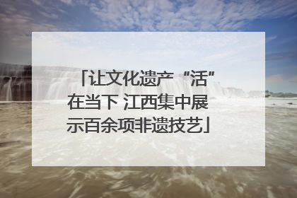 让文化遗产“活”在当下 江西集中展示百余项非遗技艺