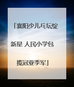 襄阳少儿乓坛绽新星 人民小学包揽冠亚季军