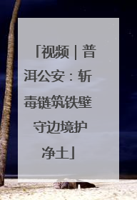 视频｜普洱公安：斩毒链筑铁壁 守边境护净土