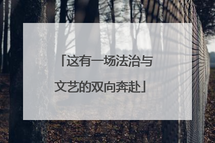 这有一场法治与文艺的双向奔赴
