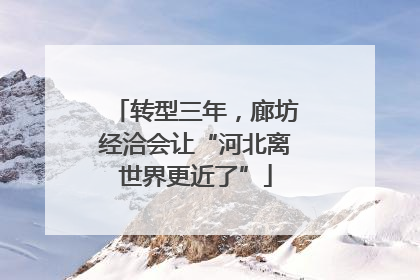 转型三年，廊坊经洽会让“河北离世界更近了”