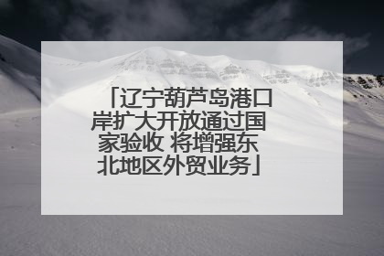 辽宁葫芦岛港口岸扩大开放通过国家验收 将增强东北地区外贸业务