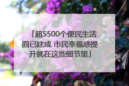 超5500个便民生活圈已建成 市民幸福感提升就在这些细节里
