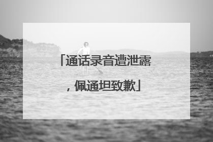 通话录音遭泄露，佩通坦致歉