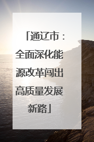 通辽市：全面深化能源改革闯出高质量发展新路