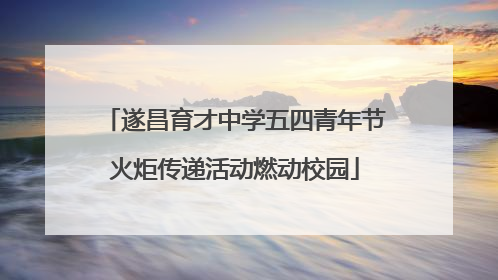 遂昌育才中学五四青年节火炬传递活动燃动校园