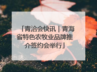 青洽会快讯｜青海省特色农牧业品牌推介签约会举行