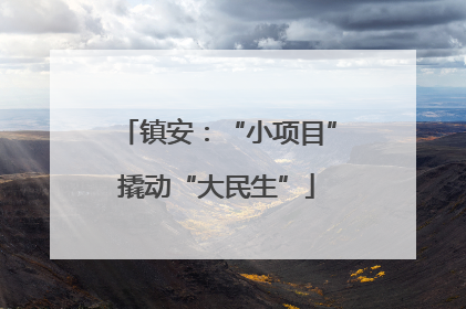 镇安：“小项目”撬动“大民生”