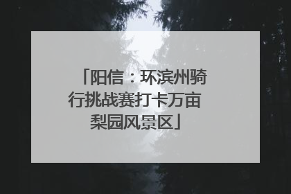 阳信：环滨州骑行挑战赛打卡万亩梨园风景区