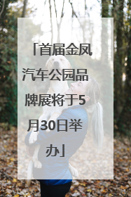 首届金凤汽车公园品牌展将于5月30日举办