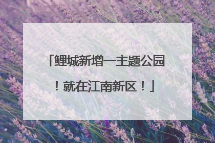 鲤城新增一主题公园！就在江南新区！