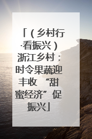 （乡村行·看振兴）浙江乡村：时令果蔬迎丰收 “甜蜜经济”促振兴