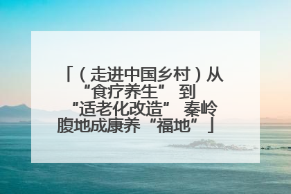 （走进中国乡村）从 “食疗养生” 到 “适老化改造” 秦岭腹地成康养“福地”