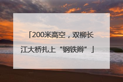 200米高空，双柳长江大桥扎上“钢铁辫”