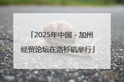 2025年中国－加州经贸论坛在洛杉矶举行