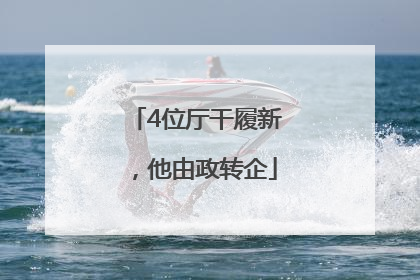 4位厅干履新，他由政转企