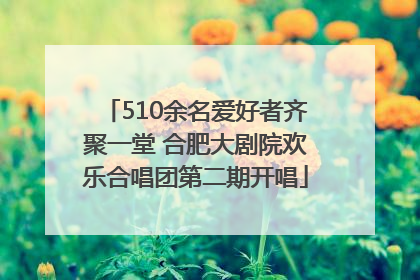 510余名爱好者齐聚一堂 合肥大剧院欢乐合唱团第二期开唱