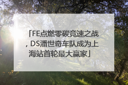 FE点燃零碳竞速之战，DS潘世奇车队成为上海站首轮最大赢家