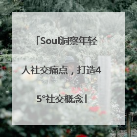 Soul洞察年轻人社交痛点，打造45°社交概念